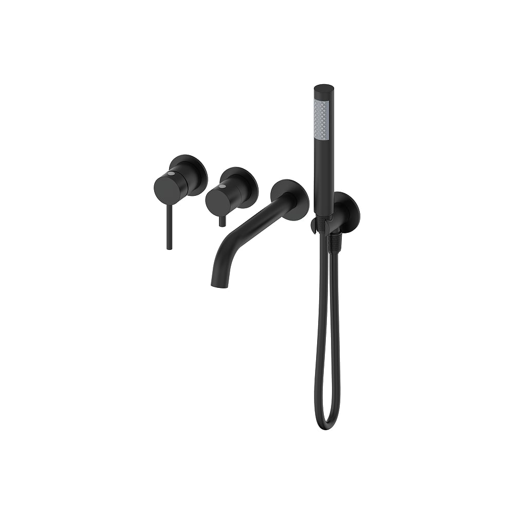 Изображение товара Смеситель для ванны скрытого монтажа с внутренней частью Oliveeka Y, черный матовый OL-889017-MB