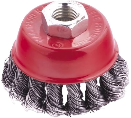 Изображение товара Щетка MD-STARS для УШМ (тип чашка) 100 мм, М14 (стальная крученая проволока 0.8 мм) MD-CBK100