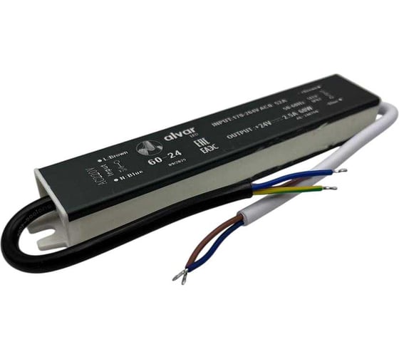 Изображение товара Блок питания Alvar 24В 60Вт IP67, герметичный AL-246760