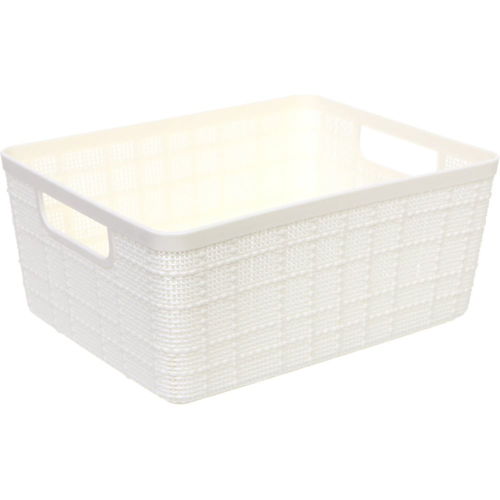 Изображение товара Корзина-органайзер для хранения Селфи СТЭНТ, цвет белый, 24*18.5*10.2см 584-0458