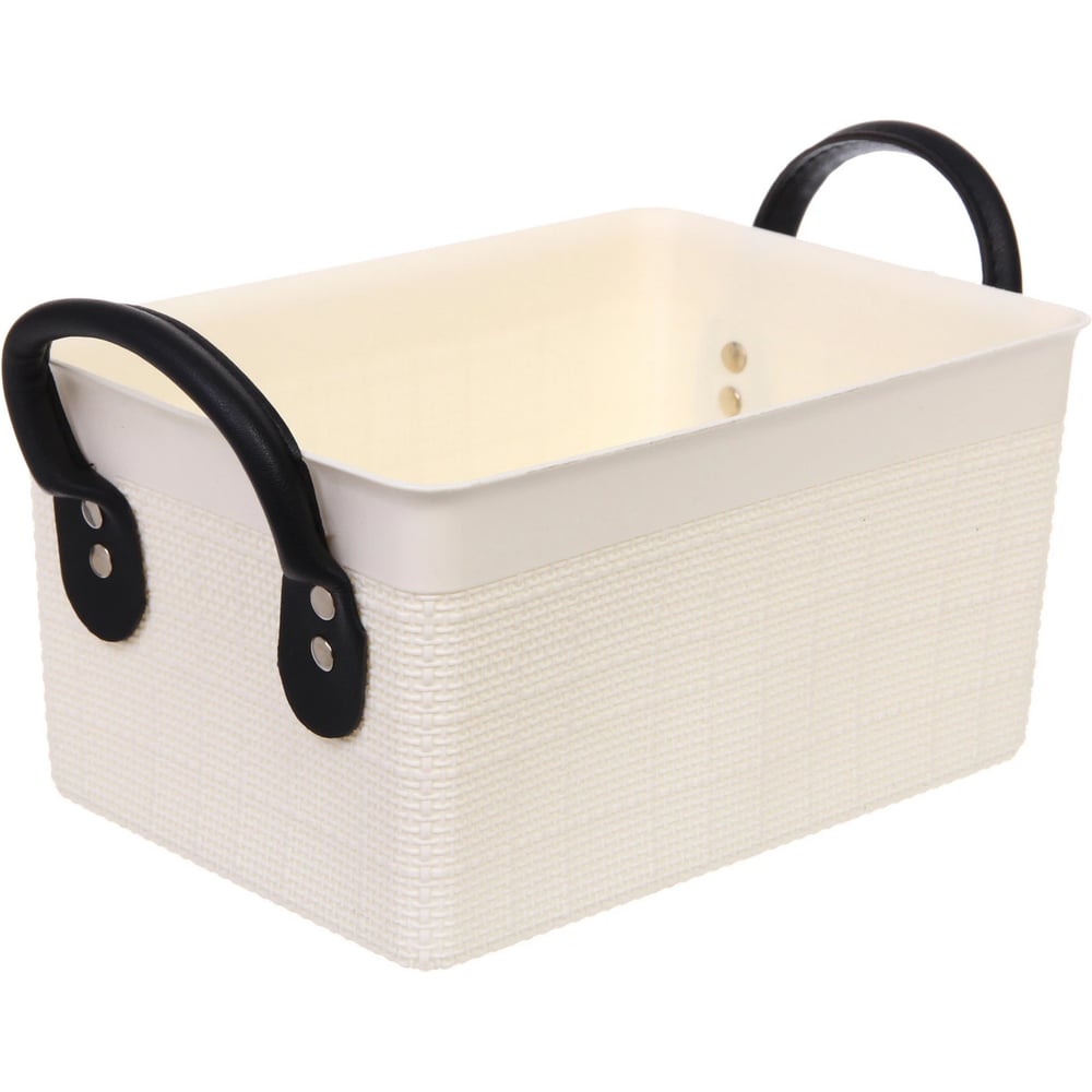 Изображение товара Корзина-органайзер для хранения Селфи СТЭНТ, цвет белый, 31*19*19см 584-0462