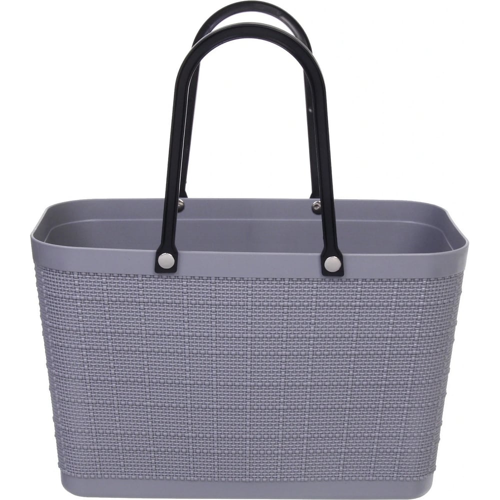 Изображение товара Корзинка для хранения Селфи с ручками ФИОРИ, цвет пыльно серый, 32,5*18*37см (лейбл) 655-308