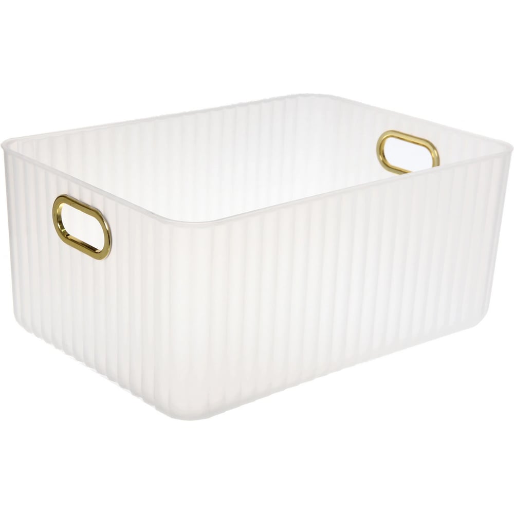 Изображение товара Корзина для хранения ЭЛГАТТ Селфи Белая 36x26x16,5 см