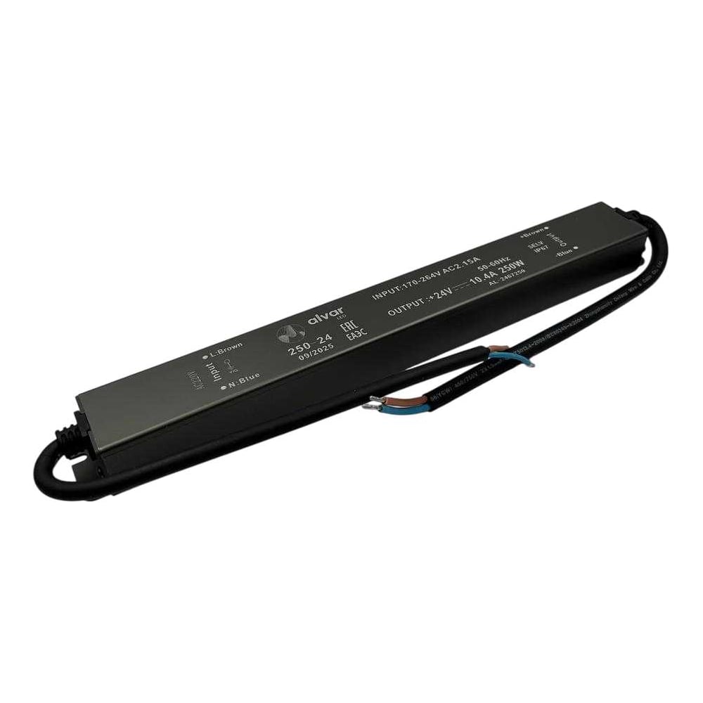 Изображение товара Блок питания Alvar 24В 250Вт IP67, герметичный, сверхтонкий AL-2467250