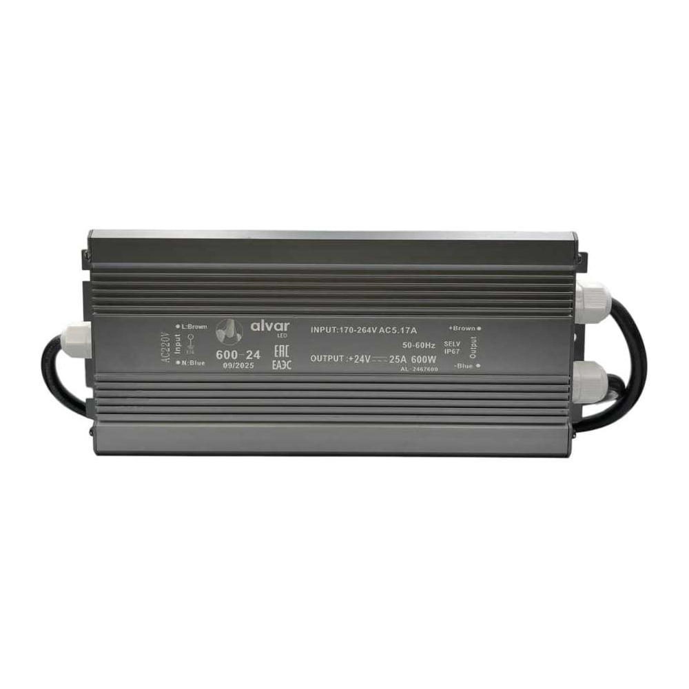 Блок питания Alvar 24В 600Вт IP67, герметичный AL-2467600