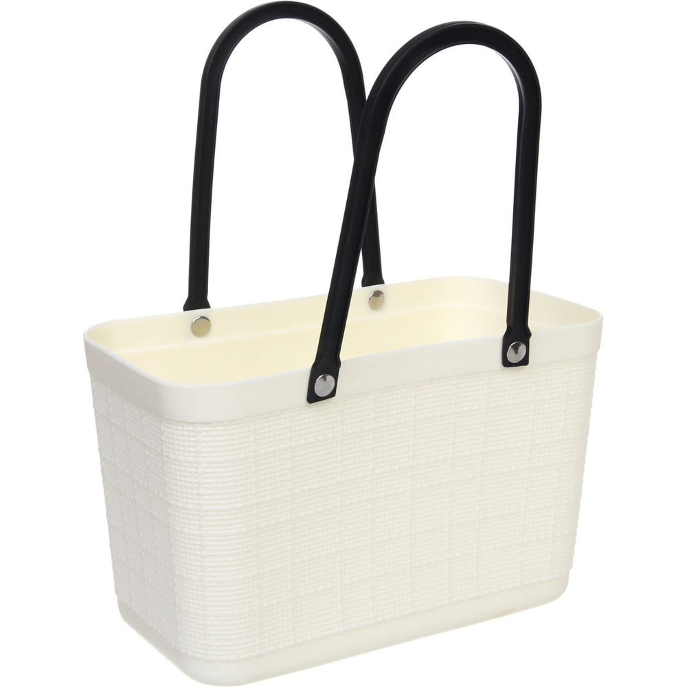 Изображение товара Корзина - сумка для хранения Селфи СТЭНТ, цвет белый, 27.5*15*34см 584-0461