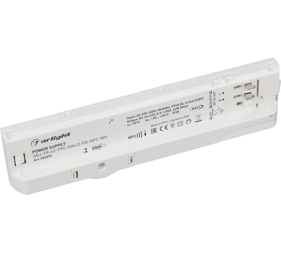 Изображение товара Блок питания для трековых систем Arlight ARJ-TR-42-PFC-DALI2-PD-NFC-WH, 1шт 055293