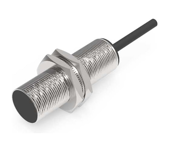 Изображение товара Индуктивный датчик AKUSENSE TDF18-08HC Sn=8 мм, корпус, М18x1 Никел.латунь заподлицо, 10...60DC, NC, 2 PIN, IP67, кабель 2м 07-00044050