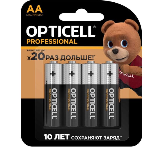 Изображение товара Батарейки OPTICELL Professional AA 4шт 6052001