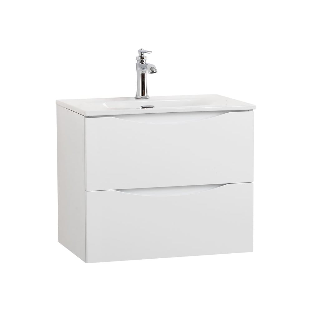 Изображение товара База под раковину BelBagno MARINO-CER-MINI-500-2C-Современная белая мебель с двумя ящиками