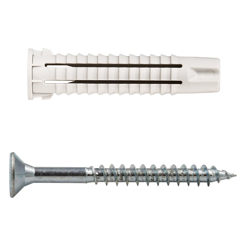 Изображение товара Дюбель универсальный нейлоновый EUROPARTNER PDU N 8×65 с шурупом 6×80 Zn