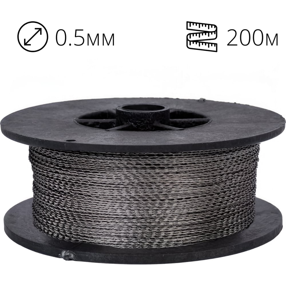 Изображение товара Проволока нержавеющая ТПК 0,5 мм 200 м витая 24412