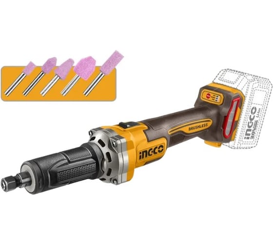 Изображение товара Гравер аккумуляторный INGCO 20В б/щ (6) INDUSTRIAL CDGLI2001