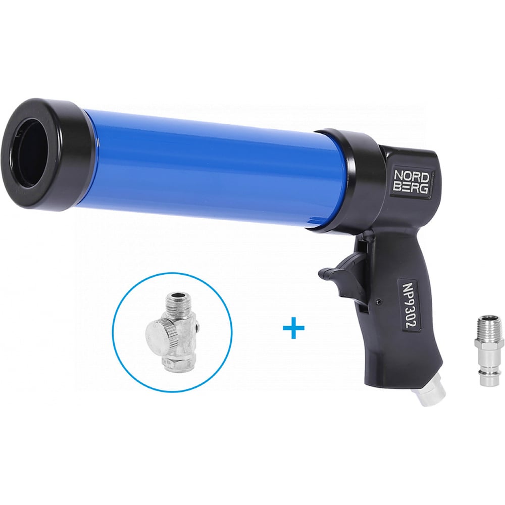 Изображение товара Пистолет NORDBERG NP9302+R для герметиков - надежная подача и точная дозировка
