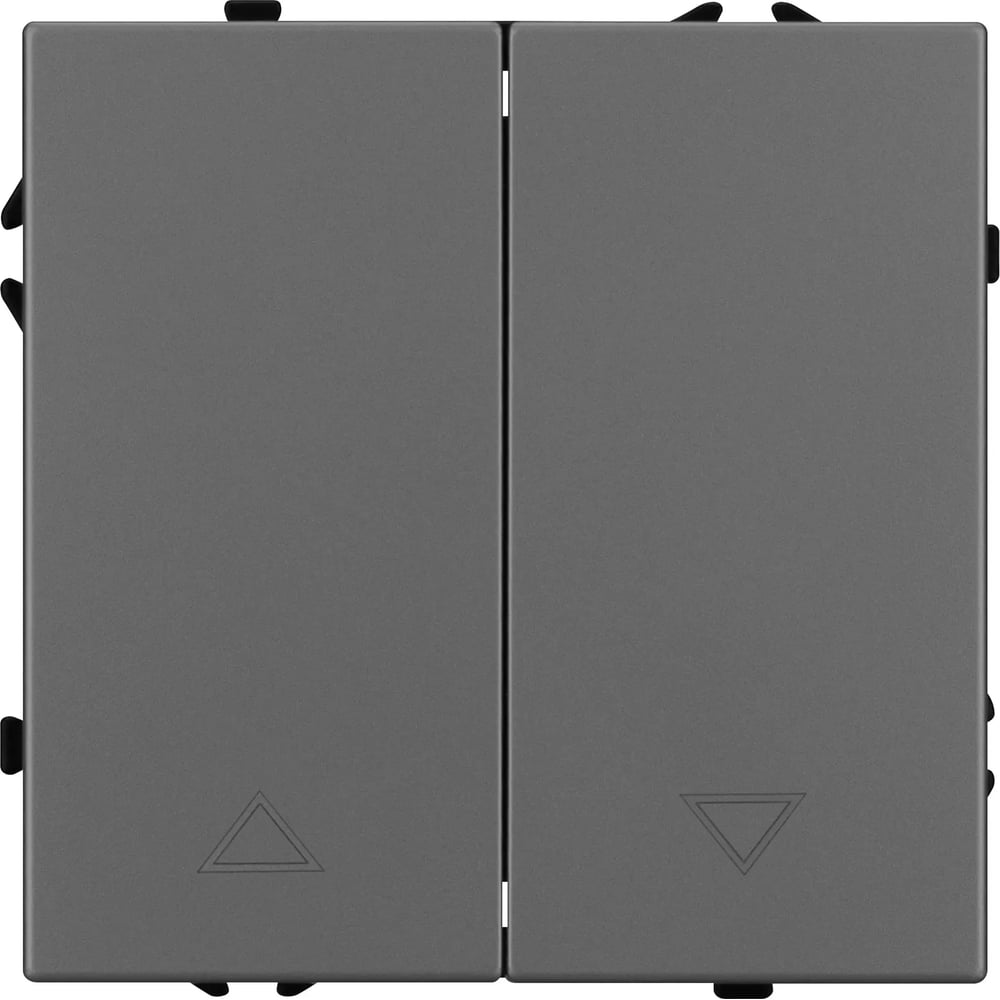 Изображение товара [Механизм выключателя] Arlight SWT-NOBE-MKR2-SFPL-GR [для штор, 2 клавиши, базальтовый цвет]