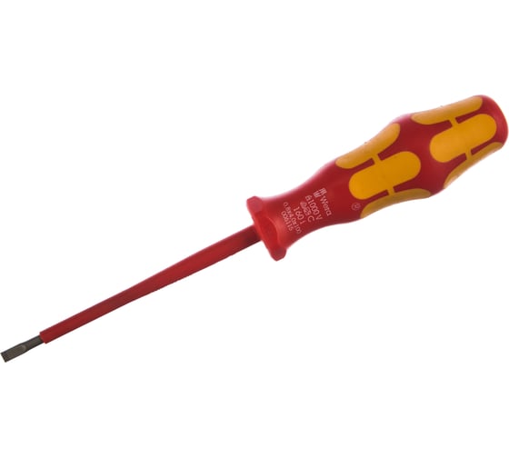 Изображение товара Отвёртка диэлектрическая Wera, VDE, SL 0.8х4.0х100 мм, WE-006115