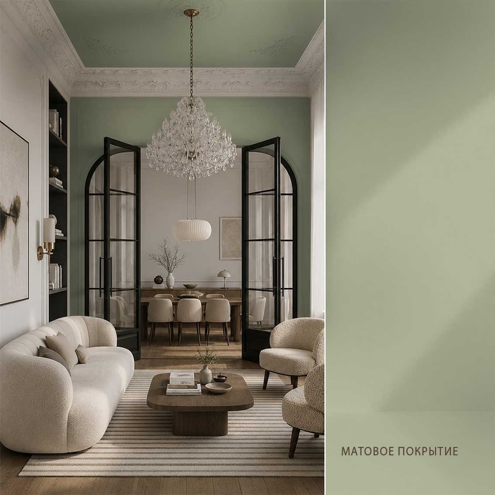 Изображение товара Моющаяся интерьерная краска Pollux INTERIOR без запаха 1л для стен и потолков Изображение товара Моющаяся интерьерная краска Pollux INTERIOR без запаха 1л для стен и потолков