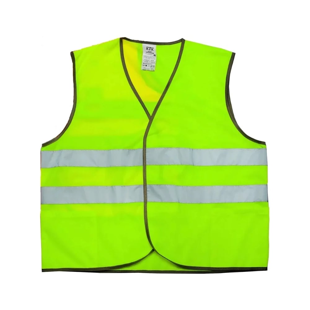 Изображение товара Жилет сигнальный Костромская Текстильная Компания тип 3э трик. полотно 100гр 260 застежка велькро Лимон, XL ( 104-108) 170-176 4680641983236