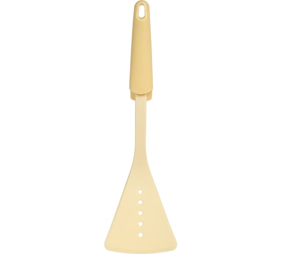 Изображение товара Нейлоновая лопатка MARMITON Milky с отверстиями резиновая ручка, 32 см 17241