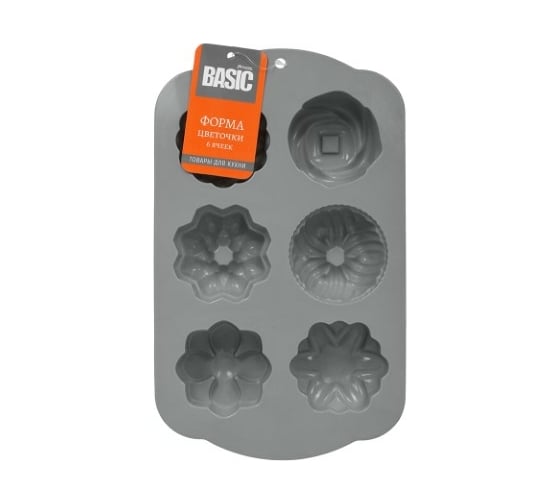 Изображение товара Силиконовая форма MARMITON Basic цветочки, 6 ячеек, 29x17,5x3,5 см 500 17407