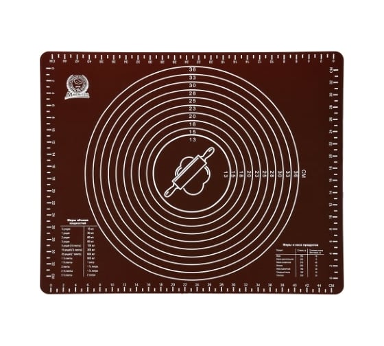 Изображение товара Силиконовый кулинарный коврик MARMITON со шкалой, с рисунком, 49,5х40 см 16179