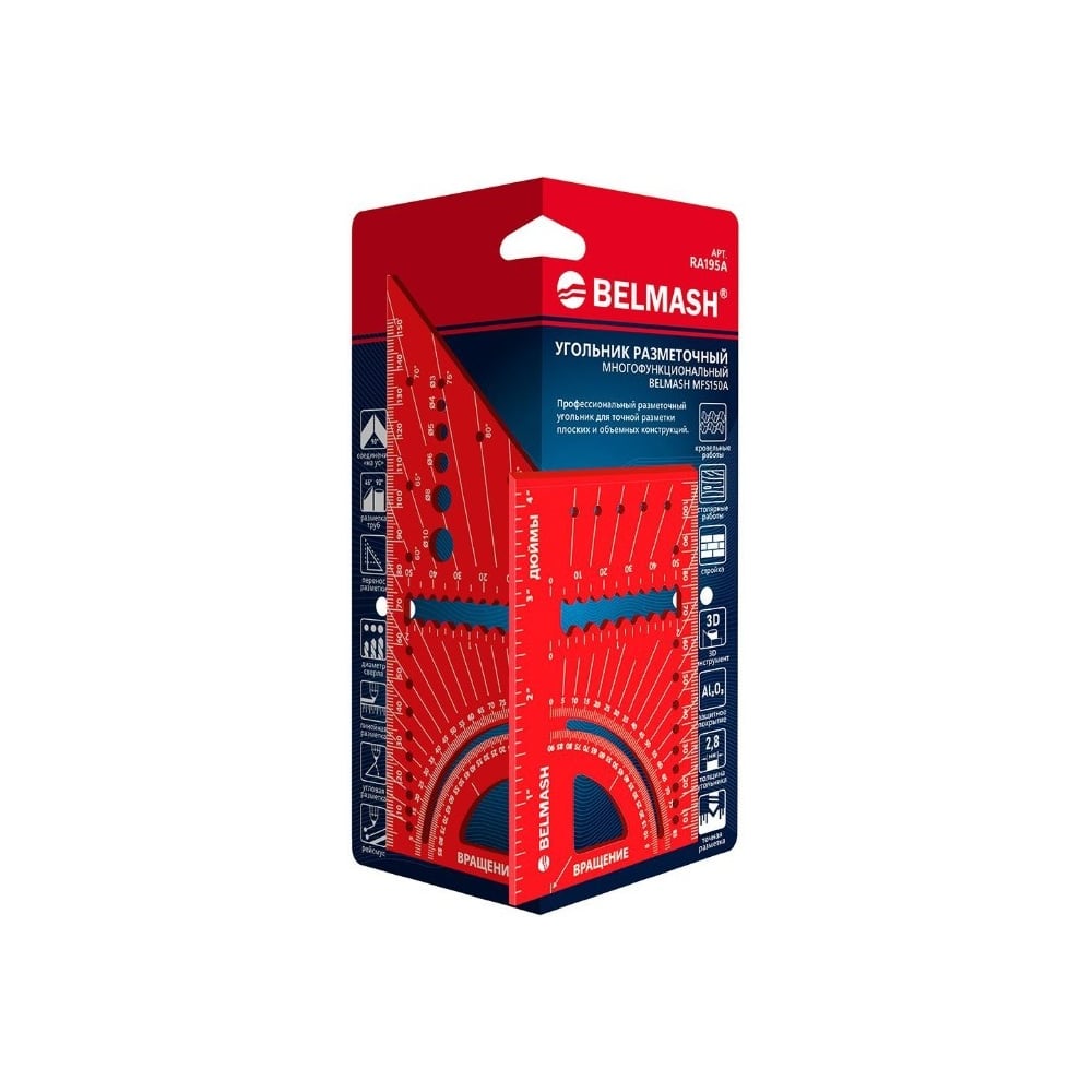 Изображение товара Угольник разметочный многофункциональный Белмаш BELMASH MFS150A RA195A