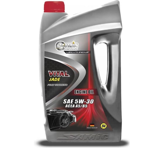 Изображение товара Моторное масло Samic Vital Jade 5W-30 ACEA A5/B5, 5л SPCO-03-4x5L