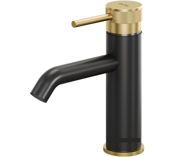 Изображение товара Cмеситель для умывальника ALLEN BRAU 5.31A01-31GB PRIORITY 3.0 _корпус-черн.,элементы-зол. (367788) 00367788