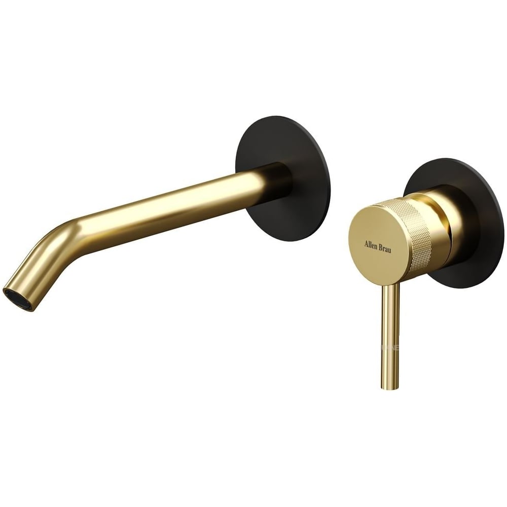 Изображение товара Смеситель ALLEN BRAU Priority 3.0 для умывальника с черным/золотым покрытием
