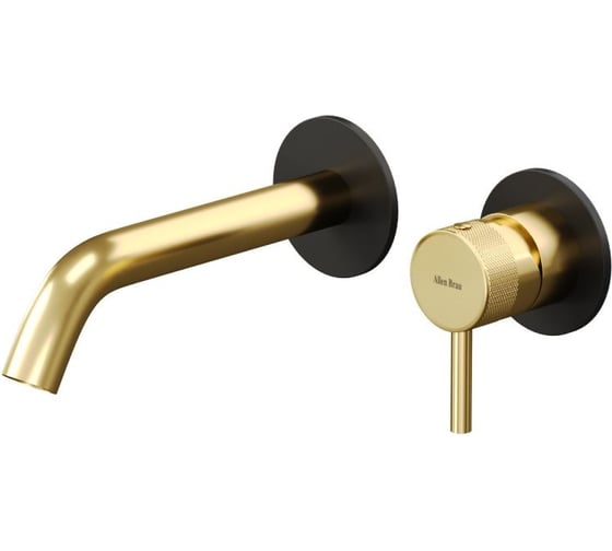 Изображение товара Cмеситель для умывальника ALLEN BRAU 5.31030-31GB PRIORITY 2.0 встр._накладки-черн.,элементы-зол. (367796) 00367796