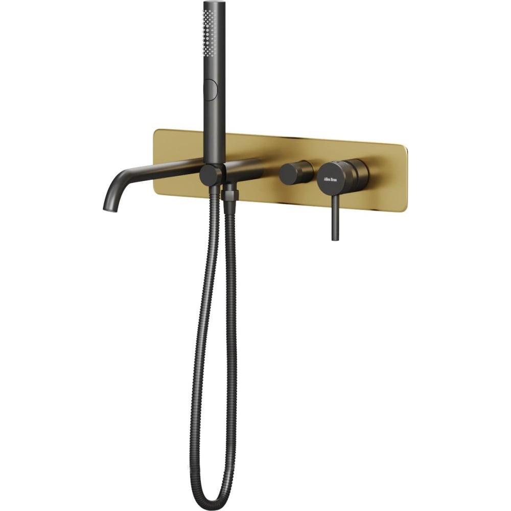 Изображение товара ALLEN BRAU PRIORITY 3.0 встроенный смеситель 209 мм излив черный/золото