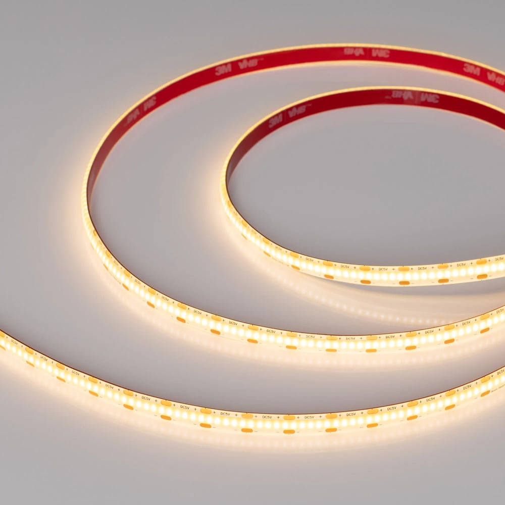 Светодиодная лента герметичная Arlight COB-SE-X360-8mm 5V Warm2700, 5м 041710(1)