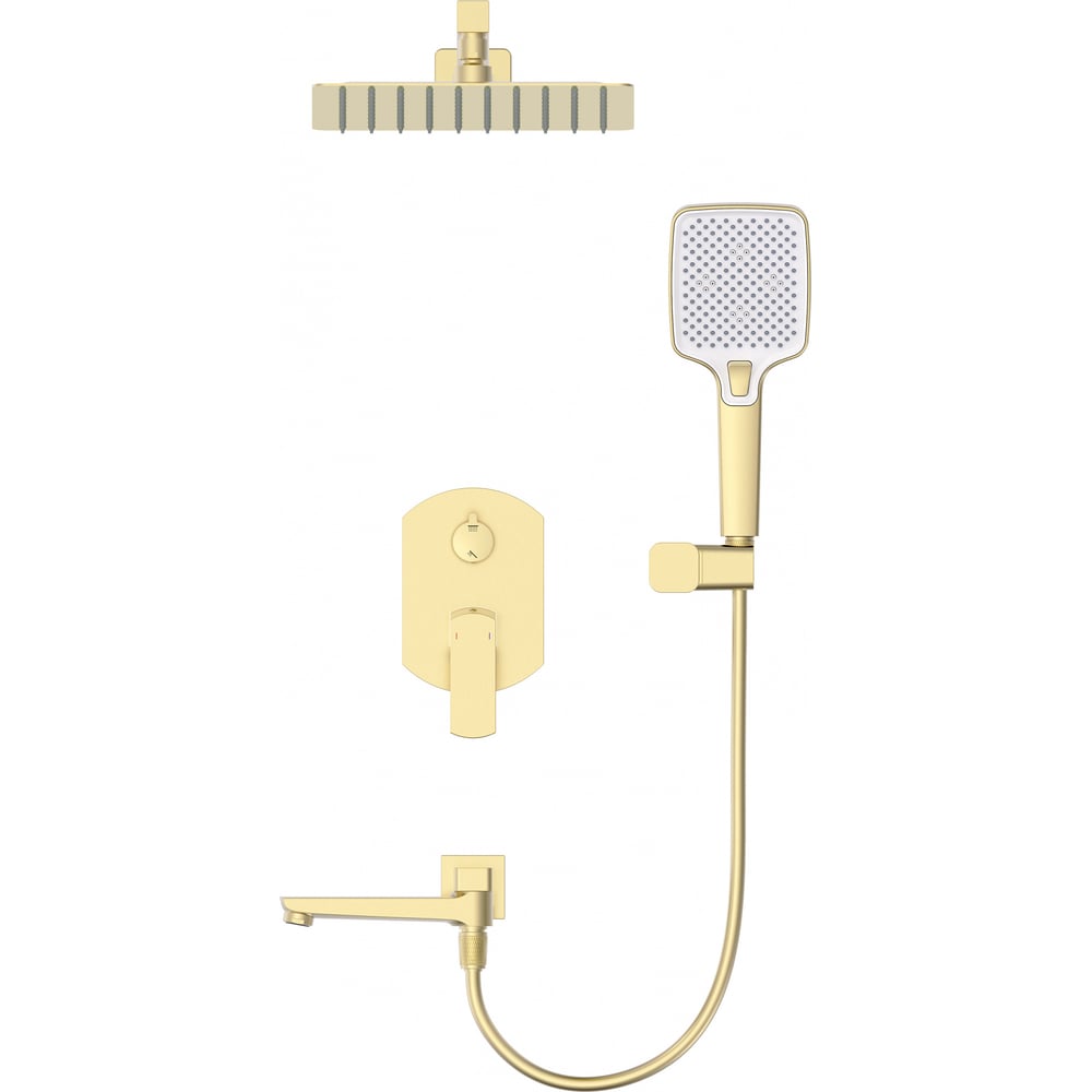 Изображение товара Душевая система встраиваемая Wonzon & Woghand FORZA, Брашированное золото WW-939031-BG