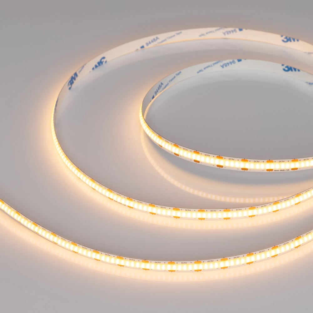Светодиодная лента Arlight COB-X360-8mm 5V Warm2700, 5м 041706(1)