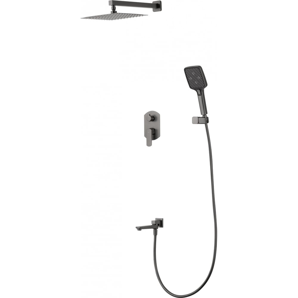 Изображение товара Душевая система FORZA Wonzon & Woghand Темный графит