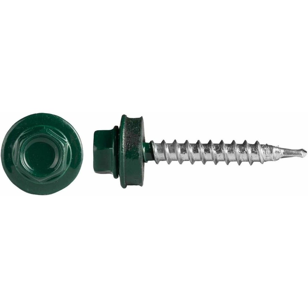 Изображение товара Саморез кровельный ЦММ 4,8х50 RAL 6005 (150 шт) ПРЕМИУМ 0Т-00017326