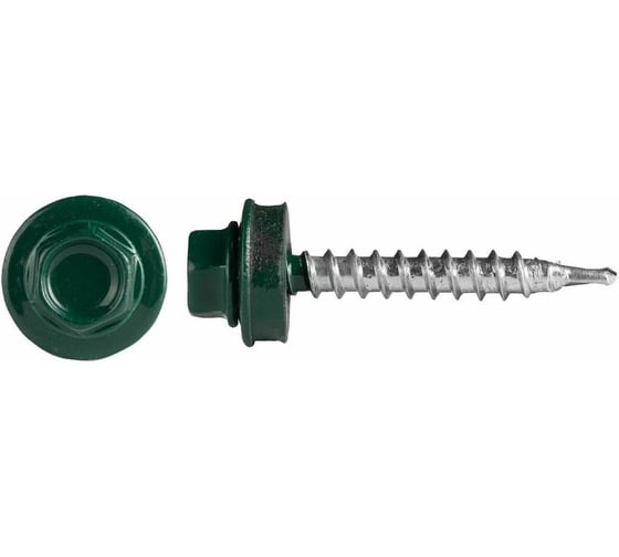Изображение товара Саморез кровельный ЦММ 4,8х19(20) RAL 6005 (250 шт) ПРЕМИУМ 0Т-00017321