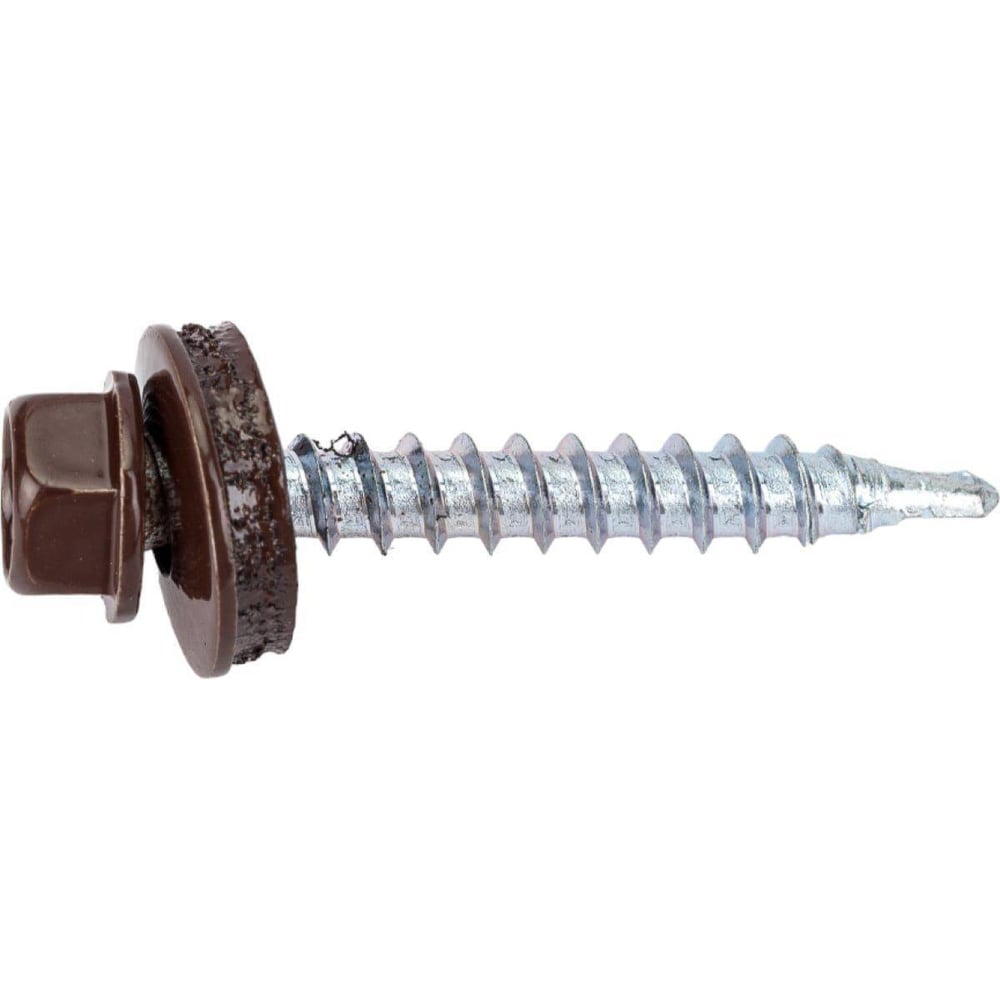 Изображение товара Саморез кровельный ЦММ 4,8х70 RAL 8017 (100 шт) ПРЕМИУМ 0Т-00018211