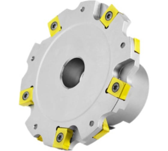 Изображение товара Фреза трехсторонняя Русский Инструмент 100х8х27 с механическим креплением 4гр пластин с тан. креплением ZNHX 04 Z=10 (2х5) с фланцем AS490-R100.08.05.A27 ri.181.328