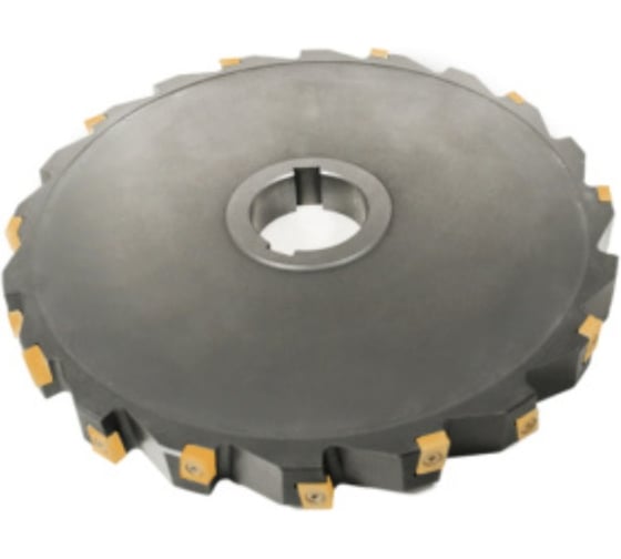 Изображение товара Фреза трехсторонняя Русский Инструмент 315х20х60 с механическим креплением тангенциально расположенных 4гр пластин CNHQ 1311 Z=20 (2х10) AS390-315.20.10.D60 NOX ri.181.257