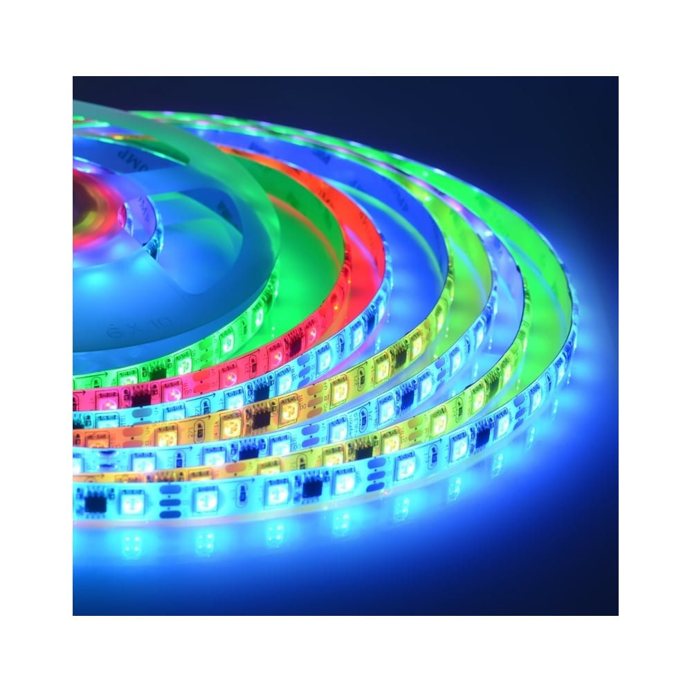 Изображение товара Светодиодная лента Apeyron 12В RGB 30м SMD5050 IP20 легко монтировать