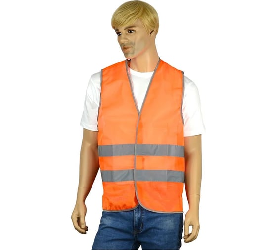 Изображение товара Жилет сигнальный Костромская Текстильная Компания тип 1э трик. полотно 100гр 260 застежка велькро Оранж, M ( 88-92) , 170-176 4660319318249