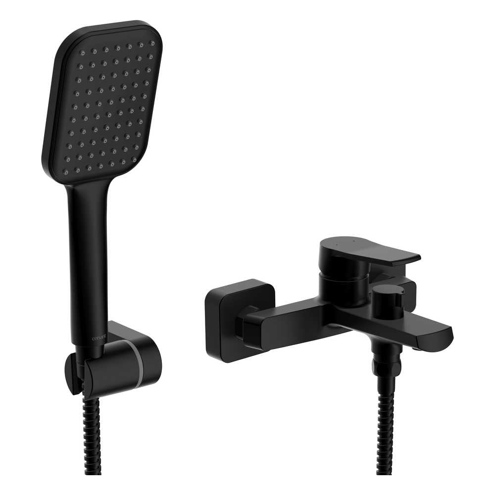 Изображение товара Смеситель для ванны Cersanit CITY с лейкой, однорычажный, черный 68401