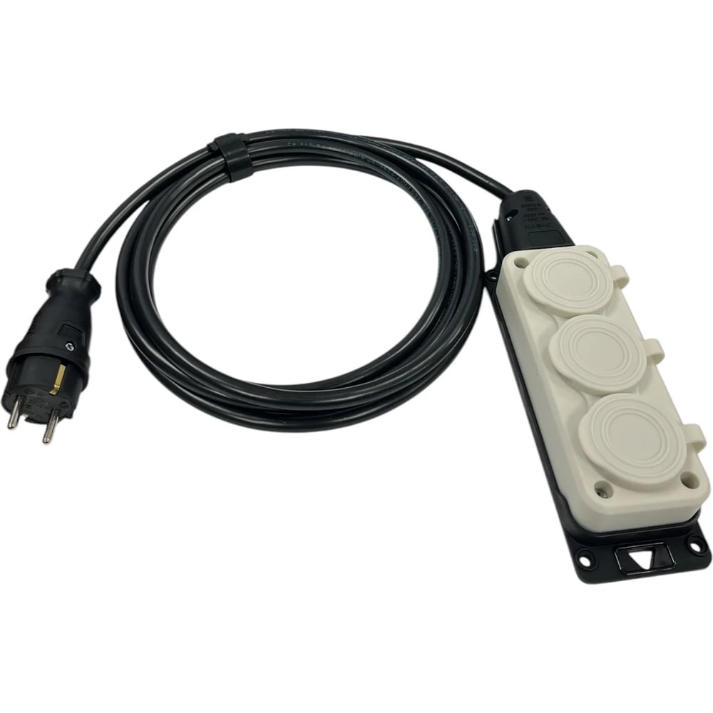 Изображение товара Удлинитель KNS MAX PLUS 3 гнезда 3 м Schuko IP54