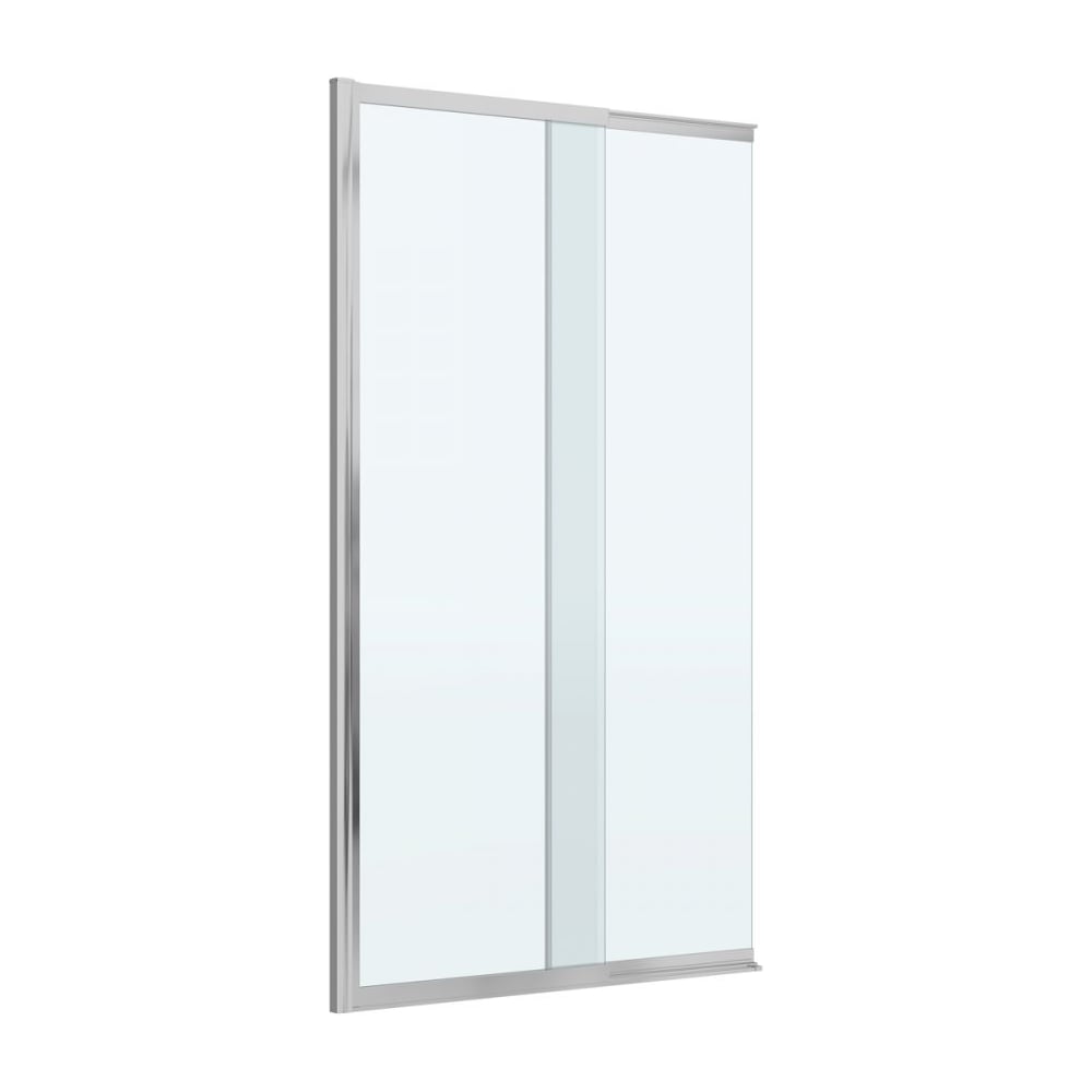 Изображение товара Душевая шторка раздвижная Cezares SLIDER для ванной с прозрачным стеклом и хром-профилем