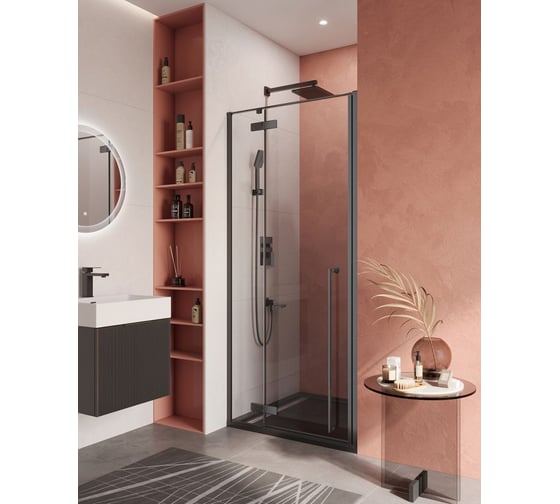 Изображение товара Душевая дверь Cezares LINER-B-12-90-C-NERO-L