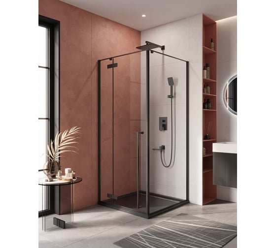 Изображение товара Душевой уголок Cezares LINER-A-1-90-C-NERO-L