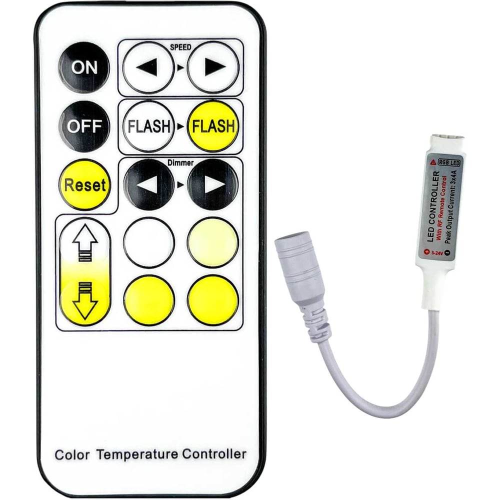 Изображение товара Контроллер Alvar Алвар ДУ RF для 3000K+6000K лент 12/24В AL-MC-MIX Изображение товара Контроллер Alvar Алвар ДУ RF для 3000K+6000K лент 12/24В AL-MC-MIX