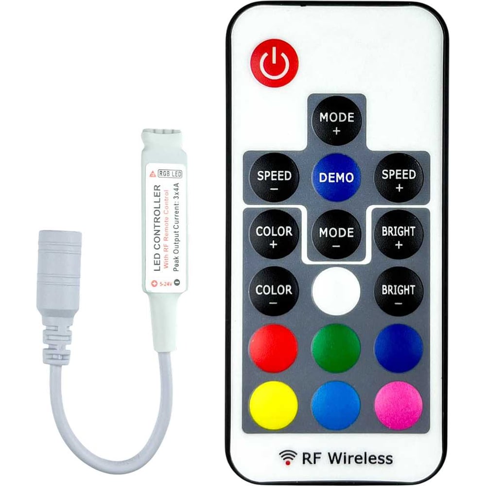 Изображение товара Контроллер Alvar Алвар ДУ RF для RGB+W лент 12/24В AL-MC-RGBW Изображение товара Контроллер Alvar Алвар ДУ RF для RGB+W лент 12/24В AL-MC-RGBW