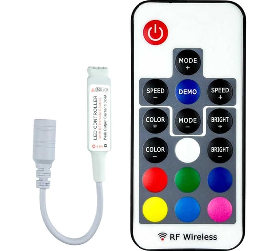 Изображение товара Контроллер Alvar Алвар ДУ RF для RGB+W лент 12/24В AL-MC-RGBW
